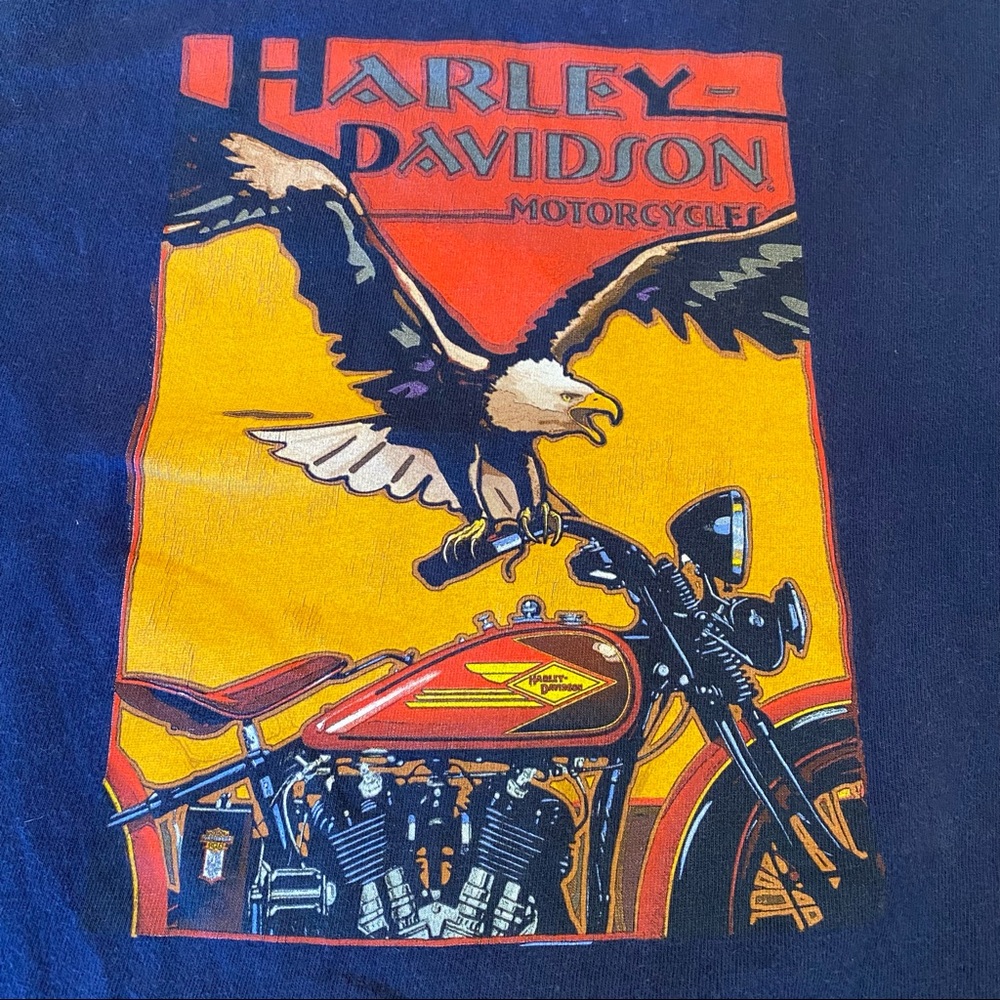 COPY - Vintage Harley Davidson Eagle on Fat Bike Tee - Picture 3 of 10